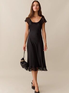 Few Moda Sorella Solene Midi Black Dress